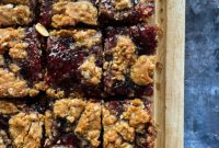 Chewy Peanut Butter and Jelly Oatmeal Bars