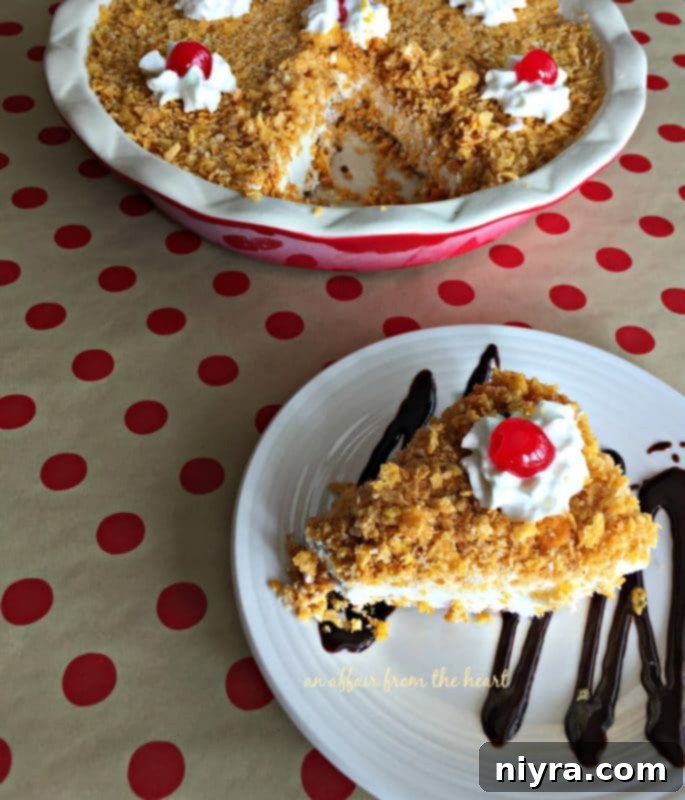 Fried Ice Cream Pie with crispy crust and creamy ice cream.