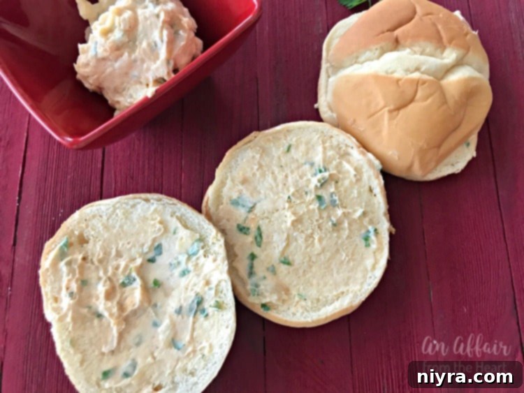 Preparing garlic bread buns for the Italian Burger
