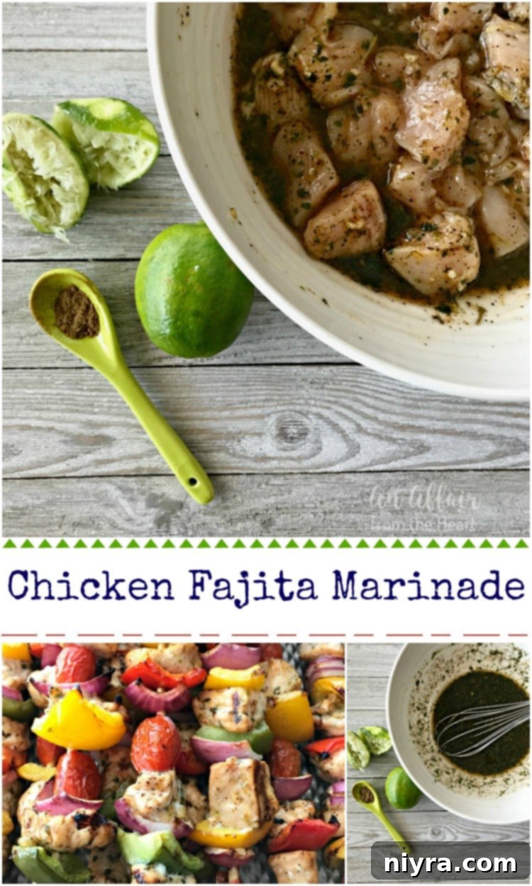 Chicken Fajita Marinade in a bowl with ingredients