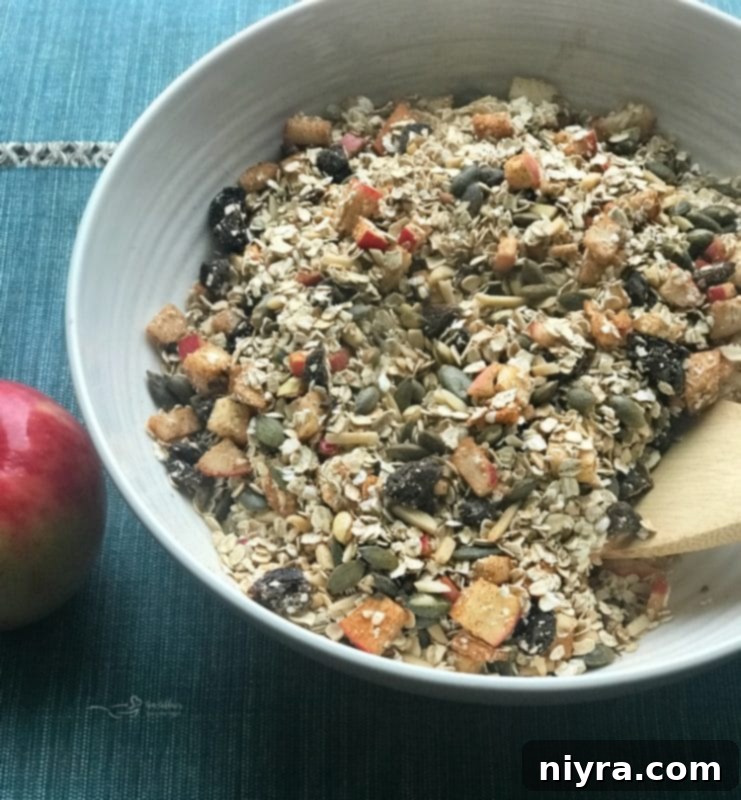 Mixed Dry Ingredients for Fresh Apple Granola