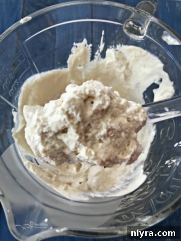 Freshly whipped cream ready for the blizzard