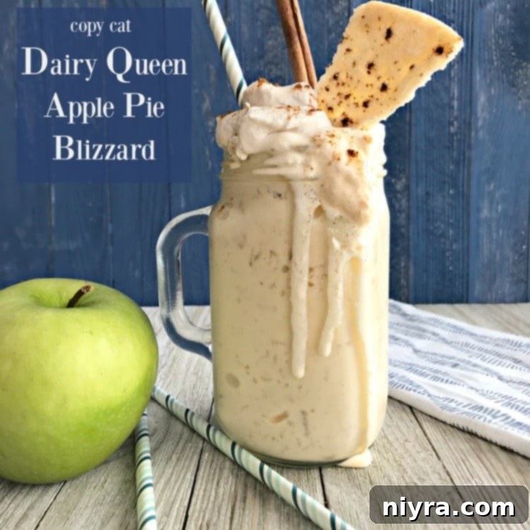Closeup of the Copycat Dairy Queen Apple Pie Blizzard