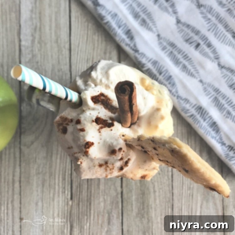 Perfectly whipped cream for the Copycat Dairy Queen Apple Pie Blizzard