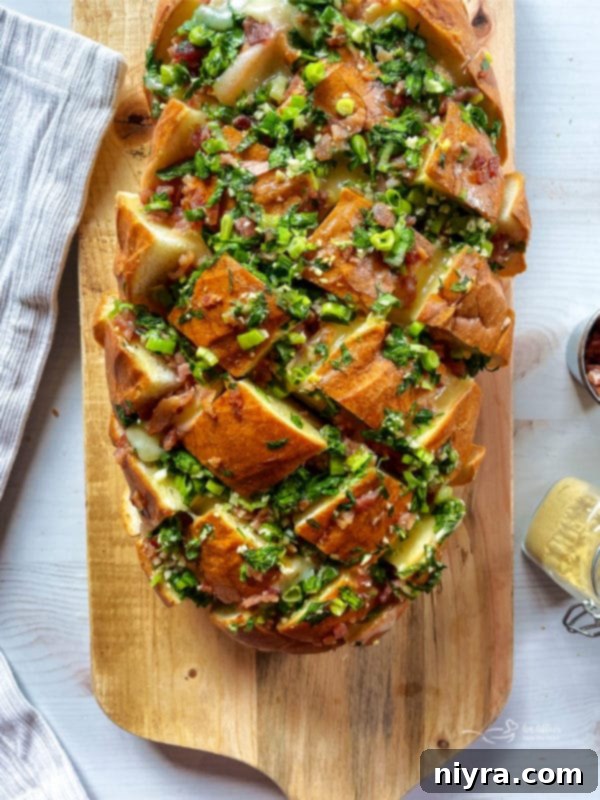 Cheesy Bacon Crack Bread sliced