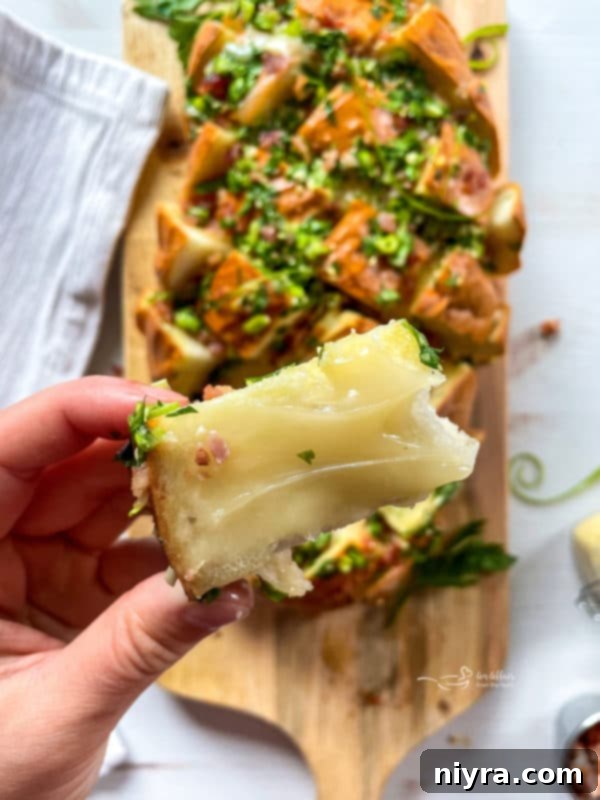 Finished cheesy bacon crack bread