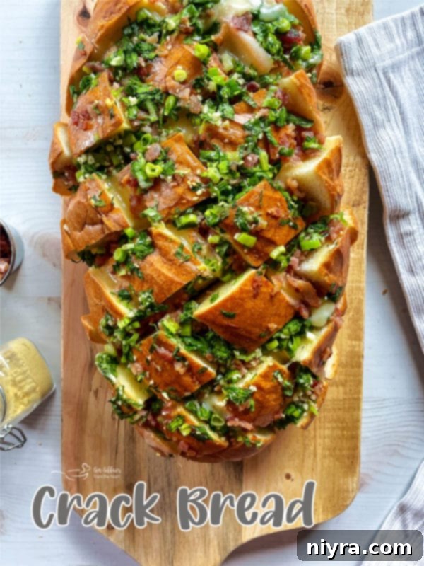A final shot of the cheesy crack bread