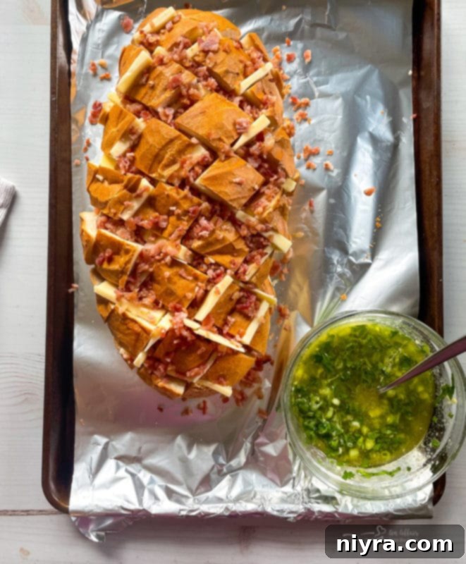 Inserting cheese slices into bread