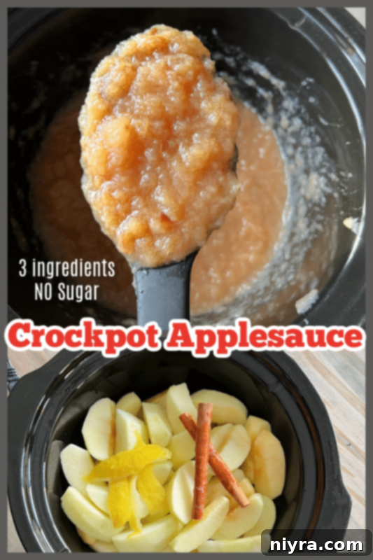 crockpot apple sauce recipe card