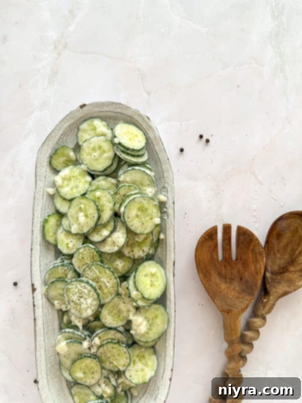 Crisp Cucumber Ranch Salad 11 Another enticing photo of the Cucumber Ranch Salad.
