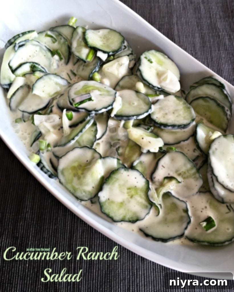 Crisp Cucumber Ranch Salad 17 Cucumber Ranch Salad