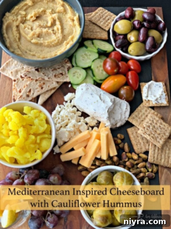 Mediterranean Inspired Cheeseboard with step-by-step instructions
