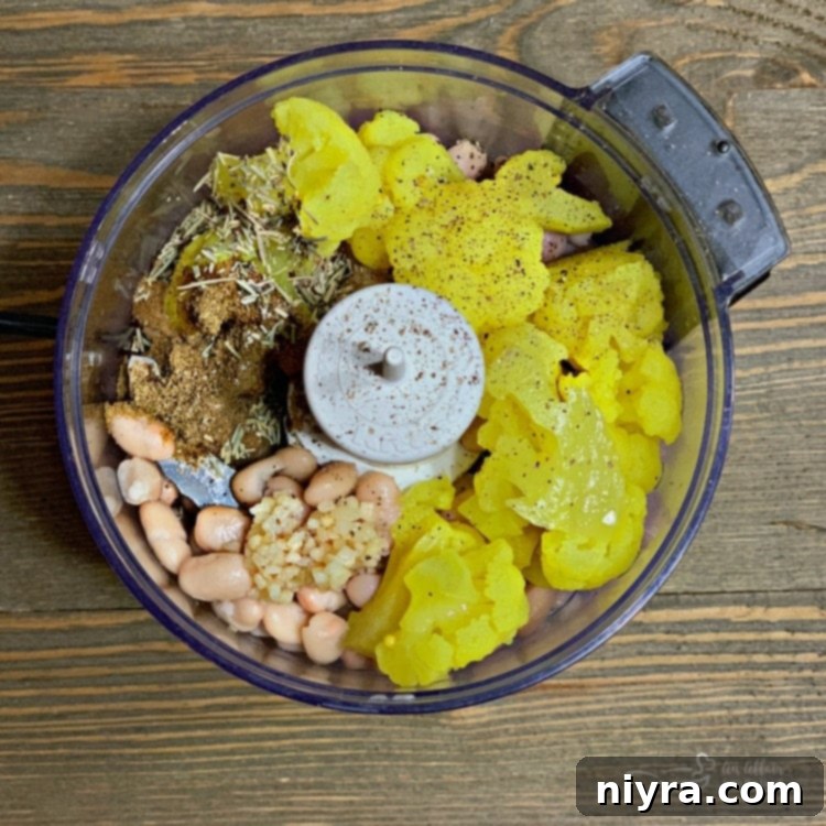 Cauliflower Hummus preparation