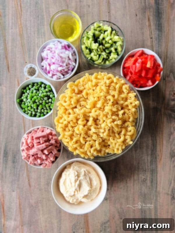 Hearty Spam Pasta Salad 4 A whole can of Spam, a key ingredient for the unique pasta salad.