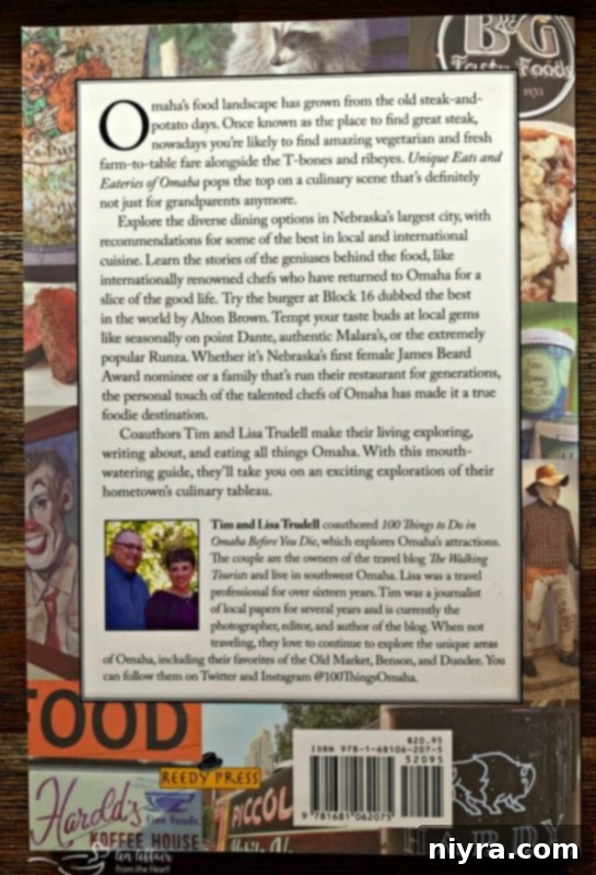 Back cover of Unique Eats and Eateries of Omaha book.