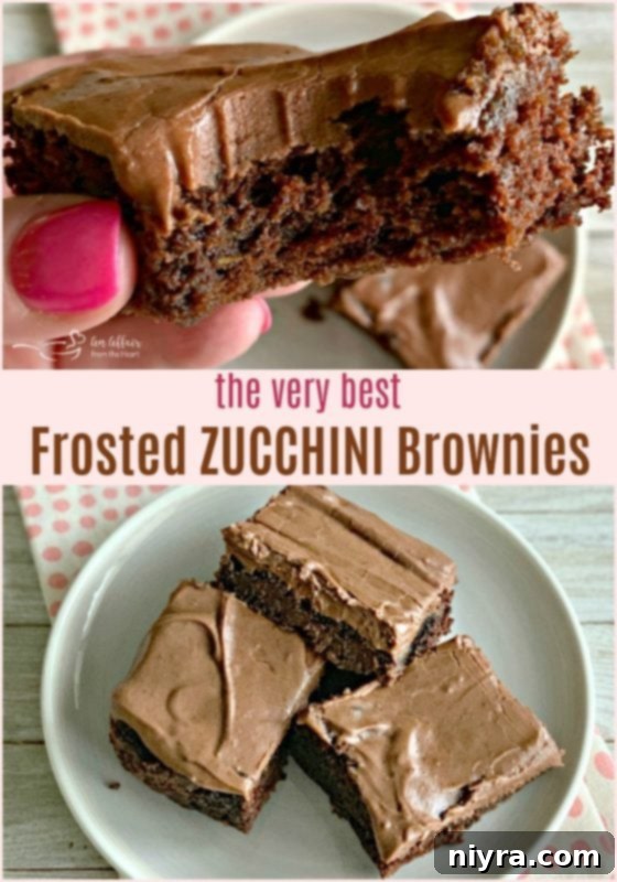 The VERY BEST Frosted Zucchini Brownies