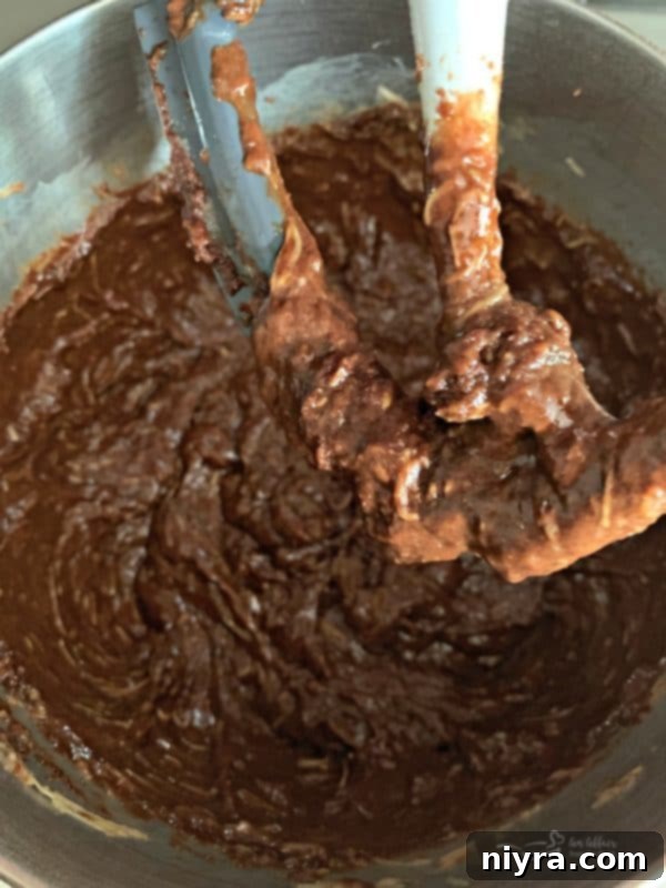 Frosted Zucchini Brownies batter