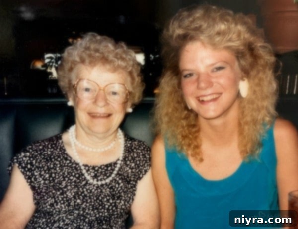 Grandma C and her granddaughter smiling, a cherished memory