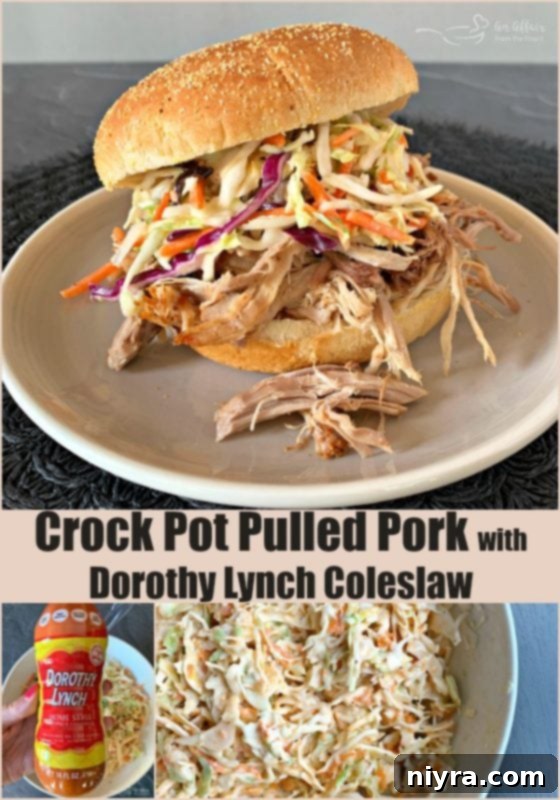 Crock Pot Pulled Pork with Dorothy Lynch Coleslaw