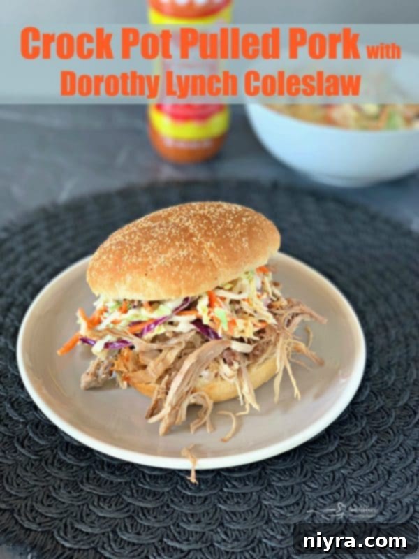 Crock Pot Pulled Pork with Dorothy Lynch Coleslaw