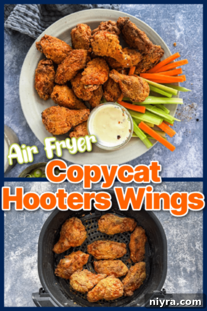 Crispy Hooters Style Air Fryer Wings 12 Finished plate of Air Fryer Copycat Hooters Wings, an affair from the heart