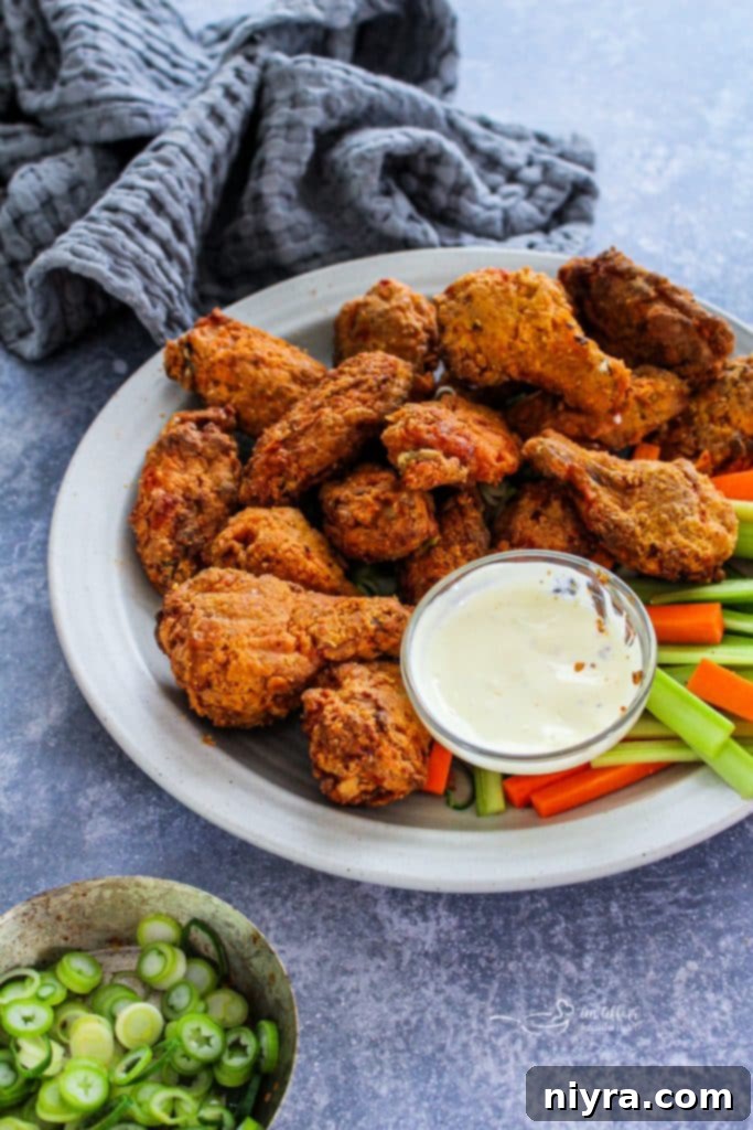 Crispy Hooters Style Air Fryer Wings 6 Ingredients laid out for Air Fryer Copycat Hooters Wings preparation