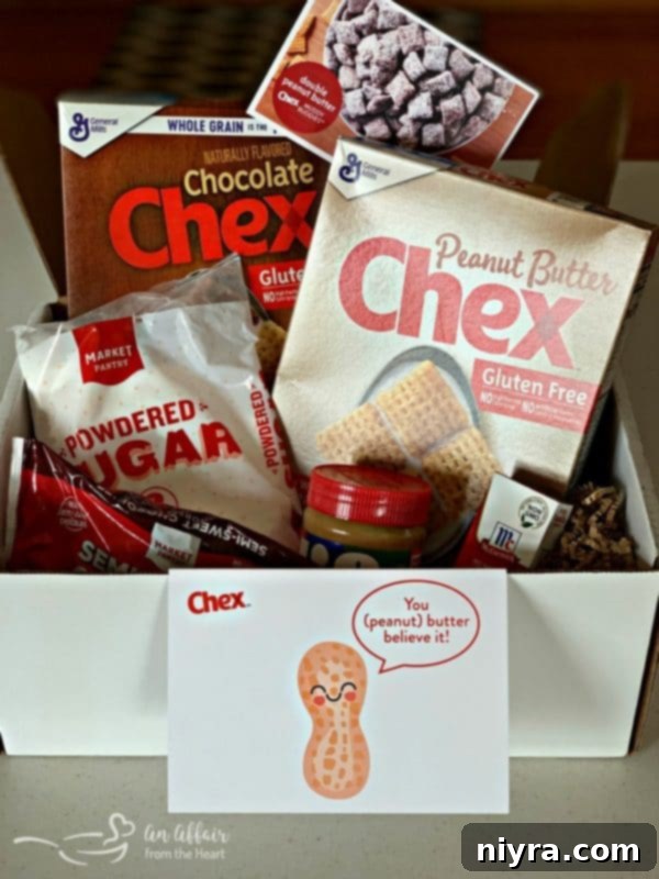 Halloween Double Peanut Butter Muddy Buddies made with 2 kinds of chex