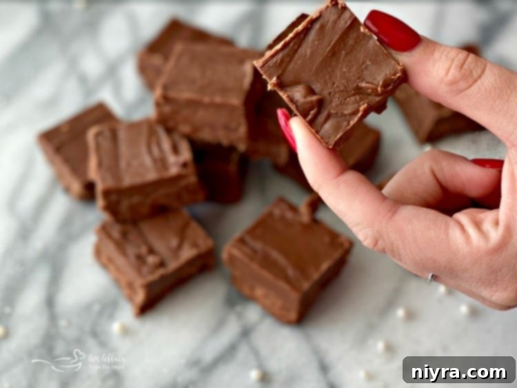 Never Fail Fudge Recipe piece