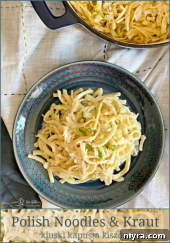 Polish Kluski and Sauerkraut 6 Pin this Polish Noodles & Kraut recipe for later