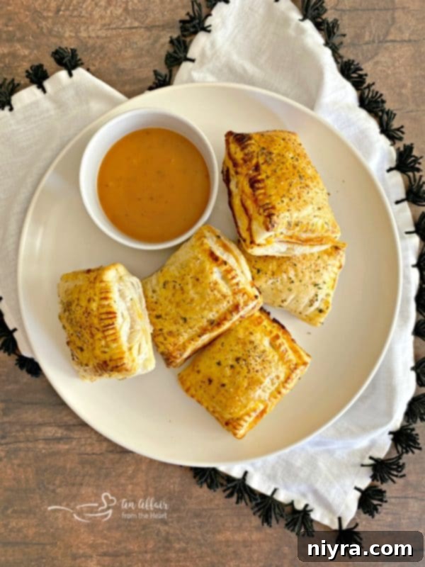 Dorothy's Pizza Pockets plated