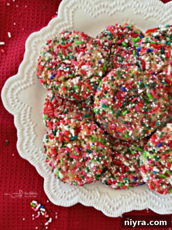 Festive Funfetti Sugar Cookies with colorful sprinkles