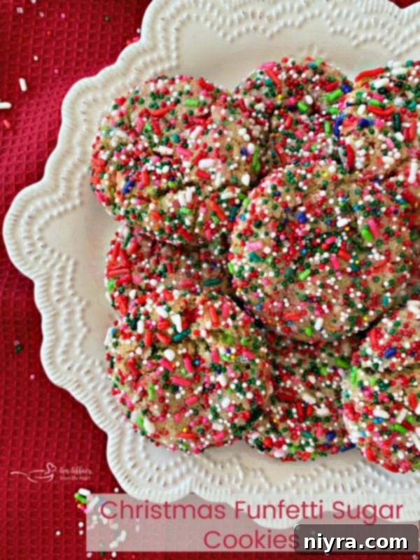 Hero shot of Christmas Funfetti Sugar Cookies