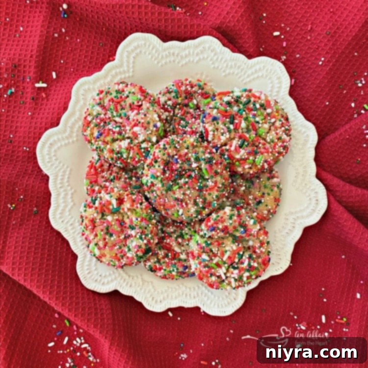 Square image of Christmas Funfetti Sugar Cookies
