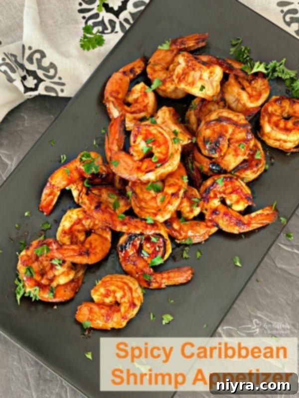 Spicy Caribbean Shrimp Appetizer HERO Shot