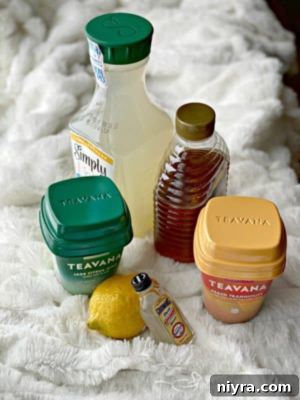 Starbucks Medicine Ball Tea ingredients displayed