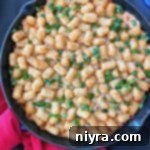 Spicy Tater Tot Casserole with Sausage & Mushrooms top view