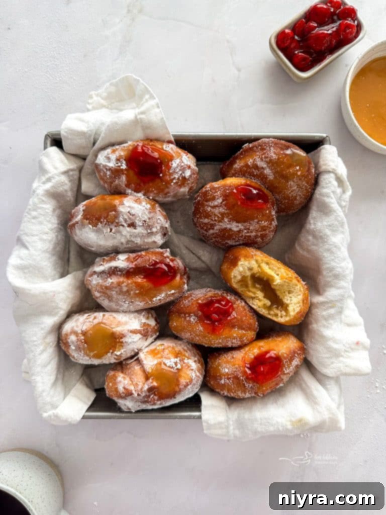 Pączki: The Ultimate Polish Donuts Video 15 A Paczki pin graphic asking users to save the recipe to Pinterest.