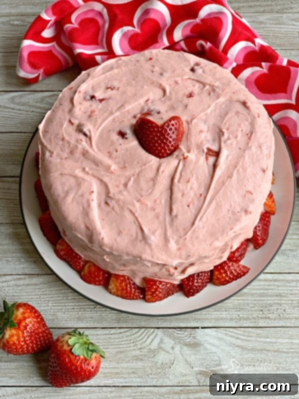 Delicious Strawberry Cake, a popular and cherished signature recipe from An Affair from the Heart food blog