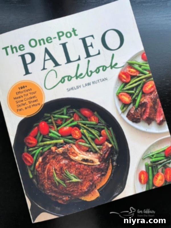 The One-Pot Paleo Cookbook, featuring simple and healthy recipes for busy families.