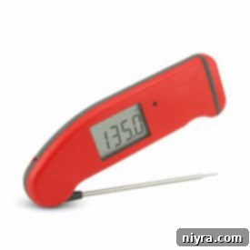 Succulent Smoked Pork Loin 9 A red Thermapen Mk4 instant-read meat thermometer