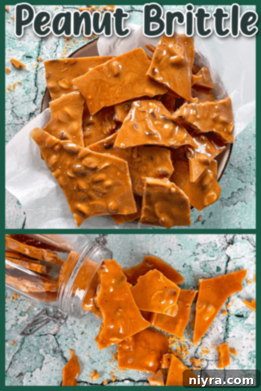 A close-up of crunchy peanut brittle