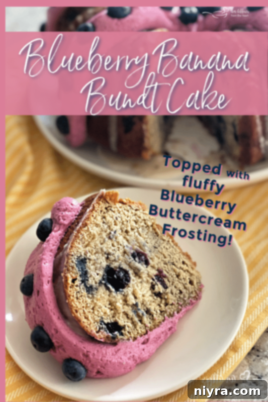 Stylized image of Blueberry Banana Bundt Cake