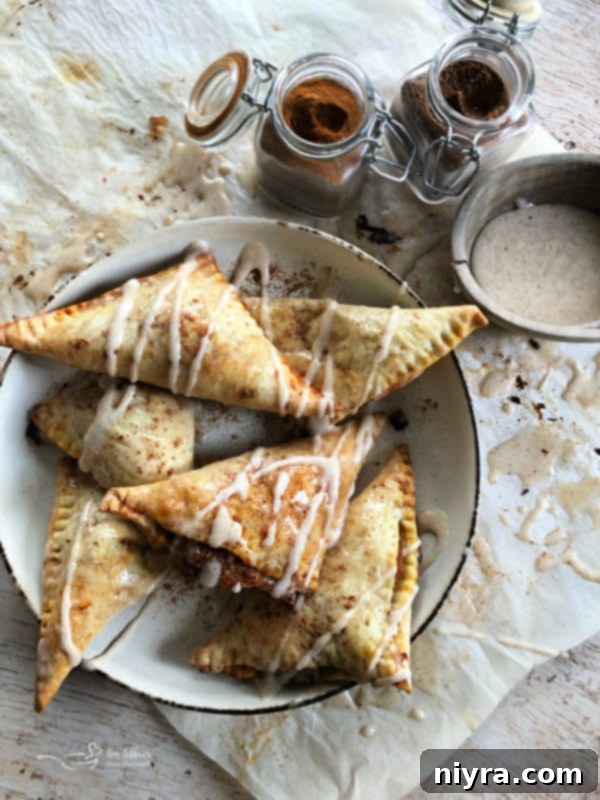 Pumpkin Pie Turnovers cooling on a wire rack