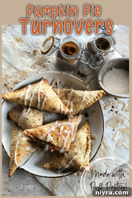 Homemade Pumpkin Pie Turnovers with Glaze