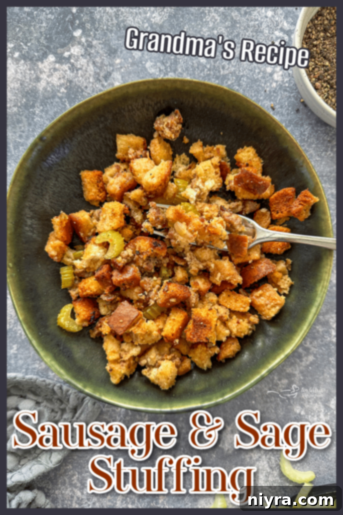 A festive holiday table setting with Grandma's stuffing