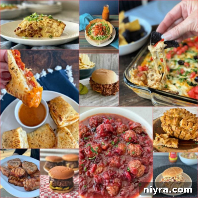 Sweet and Sticky Slow Cooker Ham 10 A vibrant collage showcasing various delectable dishes that incorporate Dorothy Lynch Dressing, highlighting its versatility in cooking.