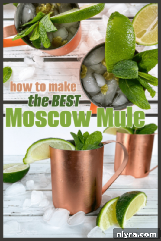 Copper Kick Refresher 7 Moscow Mule in a copper mug with lime and mint