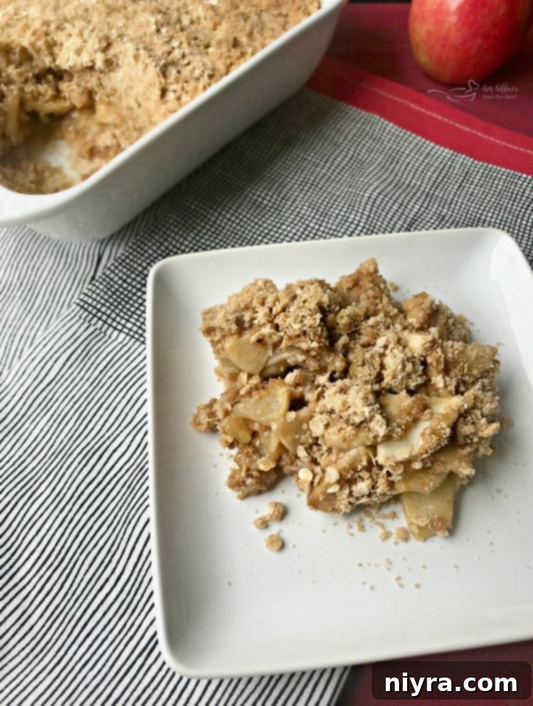 Warm Apple Crisp Without Ice Cream