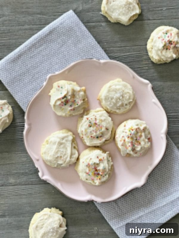Old Fashioned Frosted Sour Cream Sugar Cookies