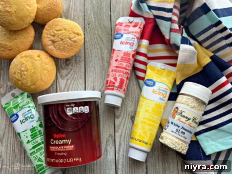 Easy Hamburger Cupcake preparation steps